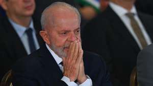 epa11569714 The President of Brazil, Luiz Inacio Lula da Silva, participates in the ceremony commemorating the 25 years of the Ministry of Defense, at the Army Club in Brasilia, Brazil, 28 August 2024.  EPA/ANDRE BORGES