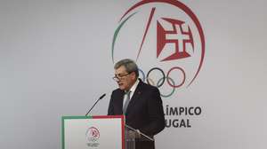 O presidente do COP, Fernando Gomes, intervém durante a cerimónia de posse dos órgãos sociais do Comité Olímpico de Portugal  (COP) para o mandato 2025-2029, que decorreu no CCB, em Lisboa, 25 de março de 2025. ANTÓNIO COTRIM/LUSA