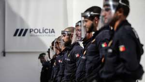 Cerimónia comemorativa do 153.º Aniversário da Polícia de Segurança Pública (PSP), Direção Nacional da PSP, em Lisboa, 2 de julho de 2020. MÁRIO CRUZ/LUSA