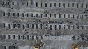 epa12791540 A handout picture made available by the Iranian foreign press department shows graves being prepared for the victims of a Israel-US airstrike on a girls school in the city of Minab, southern Iran, 03 March 2026. At least 165 girl students and teachers were killed on 28 February 2026,  in a Israel-US airstrike on the school, with the Israeli military claiming it was not aware of any attacks in the area.  EPA/HANDOUT HANDOUT EDITORIAL USE ONLY/NO SALES