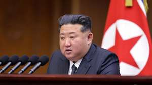epa12397003 An undated photo released by the official North Korean Central News Agency (KCNA) shows North Korean Leader Kim Jong Un speaking during the 13th Session of the 14th Supreme People's Assembly of the Democratic People's Republic of Korea, at the Mansudae Assembly Hall in Pyongyang, North Korea, (issued 22 September 2025).  EPA/KCNA  EDITORIAL USE ONLY