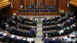 epa13161009 Lebanese lawmakers attend a parliamentary session to discuss a proposed general amnesty law, the abolition of the death penalty and the salaries of retired members of Lebanon’s security forces in Beirut, Lebanon, 11 August 2026. The session took place as retired military personnel protested outside the Lebanese Parliament, calling for the full implementation of six salary increases rather than distributing them in installments.  EPA/WAEL HAMZEH