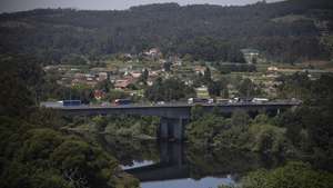 Vista do rio Minho e da ponte que liga a cidade de Valença à cidade de Tuí