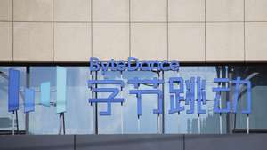 epa08583202 Logo is seen on the Bytedance office building in Beijing, China, 04 August 2020. According to media reports, Microsoft is in talks to buy the US operations of Chinese-owned short-video app TikTok which belongs to Chinese company Bytedance. This development comes as US President Donald Trump announced he wanted to ban Tiktok, the app particularly popular with young people and is said to count around one billion users worldwide, including around 100 million in the US.  EPA/WU HONG