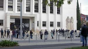 Tribunal de Santarém, no dia do início do julgamento dos arguidos no processo de “Tancos”