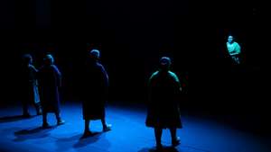 Ensaio de imprensa de "A Destruição de Sodoma" e "Yerma", no Teatro do Bairro, em Lisboa, 11 de janeiro de 2021. "A Destruição de Sodoma" e "Yerma" estreiam no dia 13 de janeiro no Teatro do Bairro e na Galeria Graça Brandão e "Bodas de Sangue" sobe ao palco do Teatro São Luiz em fevereiro. MANUEL DE ALMEIDA/LUSA