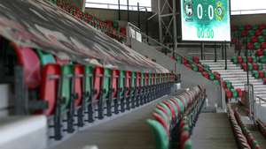 O encontro de futebol da I Liga entre o Marítimo e o V. Setúbal, vai decorrer à porta fechada, devido à nova norma para travar a progressão da pandemia da covid-19,  jogo realizado no Estádio do Marítimo, no Funchal, 04 de junho de 2020. A Primeira liga portuguesa é retomada após uma suspensão de cerca de três meses devido à pandemia de coronavírus. HOMEM DE GOUVEIA/LUSA
