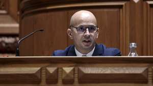 O ministro das Finanças, João Leão, durante a sua audição na Comissão de Orçamento e Finanças, no âmbito da apreciação, na generalidade, da Proposta de Lei n.º 116/XIV/3.ª (GOV) - Aprova o Orçamento do Estado para 2022, na Assembleia da República, em Lisboa, 22 de outubro de 2021. ANTÓNIO COTRIM/LUSA