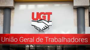 Logótipo da União Geral de Trabalhadores (UGT), Lisboa, 05 de novembro de 2021. ANTÓNIO COTRIM/LUSA