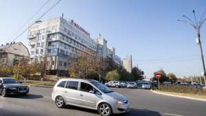 epa09550946 A general view of the headoffice of Moldova-Gaz in Chisinau, Moldova, 28 October 2021. Moldova faces energetical crisis as the gas supply contract with Russia expired at the end of September 2021. Gazprom raised the price for gas to Moldova and without new contract, while reducing supplies, prompting Moldova to declare a 30-day state of emergency. More than 80 per cent of electric energy comes from Transnistria region, which is supported by Russia. Amid the crisi, Moldova has bought a million cubic meters of gas from Poland, trying to diversify the gas sources.  EPA/DUMITRU DORU
