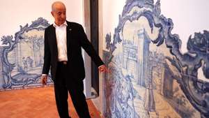 O comendador Joe Berardo durante a visita de apresentação à comunicação social do Museu Berardo Estremoz, dedicado ao azulejo, que abre ao público no dia 26 de julho com a exposição "800 Anos de História do Azulejo", Estremoz, 22 de julho de 2020. NUNO VEIGA/LUSA