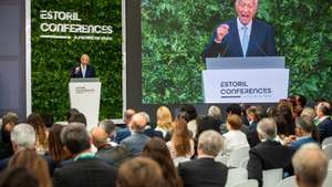 O Presidente da República, Marcelo Rebelo de Sousa, usa da palavra na abertura da 7ª edição das Conferências do Estoril, sob o tema  "O Reequilíbrio do Nosso Mundo: Um Apelo à Geração do Propósito", na Nova SBE, em Carcavelos, 01 de setembro de 2022. JOSÉ SENA GOULÃO/LUSA