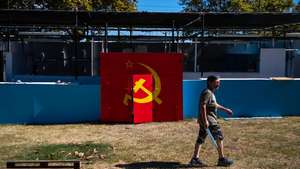 Reportagem sobre os preparativos para a Festa do Avante, que terá lugar de 1 a 3 de setembro, na Quinta da Atalaia, Amora, Seixal, 31 de agosto de 2022. JOSÉ SENA GOULÃO/LUSA