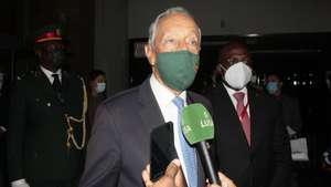 O Presidente da República, Marcelo Rebelo de Sousa à chegada ao aeroporto de Luanda para assistir à investidura do Presidente eleito, João Lourenço, A cerimónia de posse do Presidente está marcado para a próxima quinta-feira, após umas eleições disputadas em Angola, em que os partidos da oposição não reconheceram os resultados oficiais anunciados pela Comissão Nacional Eleitoral e se mostram divididos quanto à tomada de posse, 14 de setembro de 2023. AMPE ROGÉRIO / LUSA