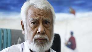 O ex- Presidente da República de Timor-Leste, e presidente do Congresso Nacional da Reconstrução Timorense (CNRT), Xanana Gusmão, durante a entrevista à agência Lusa, em Dili, Timor-Leste, 14 de maio de 2022. ANTONIO COTRIM/LUSA