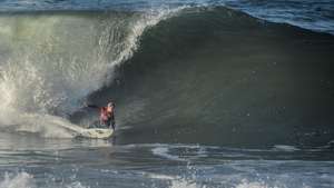 Portuguese surfer Yolanda Hopkins during the Meo Rip Curl Pro Portugal, the third stage of the world surfing circuit which takes place in Peniche until the 16th of March at the Super Tubos Beach, Peniche, 14 de march de 2023. CARLOS BARROSO/LUSA