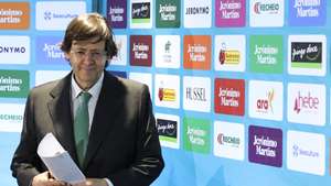 O presidente do grupo Jerónimo Martins, Pedro Soares Santos, à chegada para a apresentação dos resultados de 2022, na sede daquele grupo em Lisboa, 23 de março de 2023. MANUEL DE ALMEIDA/LUSA