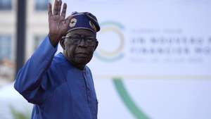 epa10707566 Bola Tinubu, President of Nigeria, arrives for the closing session of the New Global Financial Pact Summit, Paris, France, 23 June 2023. The two-day summit aimed at seeking better responses to tackle poverty and climate change issues by reshaping the global financial system.  EPA/Lewis Joly / POOL MAXPPP OUT