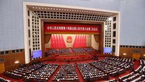 epa11213683 A general view shows delegates attending the closing meeting of the second session of the 14th National People&#039;s Congress (NPC) at the Great Hall of the People in Beijing, China, 11 March 2024. China holds two major annual political meetings, the National People&#039;s Congress (NPC) and the Chinese People&#039;s Political Consultative Conference (CPPCC), which run alongside each other and are known as &#039;Lianghui&#039; or &#039;Two Sessions.&#039;  EPA/WU HAO