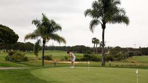 Campos de golfe no Algarve têm sistemas de regra altamente modernos que permitem nas gastar qualquer gota de água que não seja absolutamente necessária, no campo Dom Pedro Millennium golfe course, em Vilamoura, Loulé, 03 de maio de 2023. (ACOMPANHA TEXTO DA LUSA DO DIA 08 DE MAIO DE 2023). LUÍS FORRA/LUSA