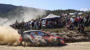Thierry Neuville of Belgium drives his Hyundai i20 N Rally 1 hybrid during the SS8/Arganil of the Rally Portugal 2024 as part of the World Rally Championship (WRC) in Arganil, Portugal, 10 May 2024. PAULO NOVAIS/LUSA