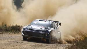 epa11331672 Sebastien Ogier of France drives his Toyota GR Yaris Rally 1 hybrid during the SS8/Arganil of the Rally Portugal 2024 as part of the World Rally Championship (WRC) in Arganil, Portugal, 10 May 2024.  EPA/PAULO NOVAIS