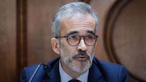 O ministro dos Negócios Estrangeiros, Paulo Rangel, durante a sua audição na Comissão de Assuntos Europeus, na Assembleia da República, em Lisboa, 08 de maio de 2024. ANTÓNIO PEDRO SANTOS/LUSA