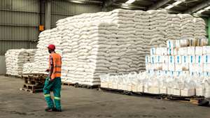 A falta de fundos obrigou o Programa Alimentar Mundial (PAM) a reduzir o apoio entregue a famílias moçambicanas afetadas pelos ciclones de 2019, Beira, Moçambique, 27 de fevereiro de 2020.  ANTÓNIO SILVA/LUSA