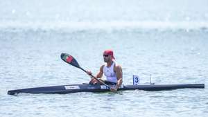 O canoista  português Fernando Pimenta disputa a final de K1 500m durante os Jogos Olímpicos de Paris, em Paris, França, 10 de agosto de 2024. HUGO DELGADO/LUSA