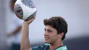 Portugal national team player Joao Neves attends a training session at Cidade do Futebol in Oeiras, Portugal, 02 June 2024. Portugal will play friendly matches against Finland, Croatia and Ireland in preparation for the upcoming Euro 2024. FILIPE AMORIM/LUSA