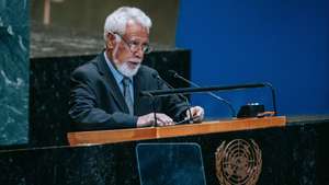 epa11619880 East Timor's Prime Minister Xanana Gusmao speaks during the 'Summit of the Future' being held in advance of this week’s General Debate of the 79th session of the United Nations General Assembly at United Nations Headquarters in New York, New York, USA, 22 September 2024. The Summit of the Future will be held from 22 to 23 September, bringing together world leaders to address critical global governance challenges. The first day of the General Debate will take place on 24 September, during a session which opened on 10 September under the theme 'Leaving no one behind: Acting together for the advancement of peace, sustainable development and human dignity for present and future generations'.  EPA/OLGA FEDROVA