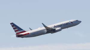 epa11628814 An American Airlines Boeing 737-823 departs from Boston Logan International Airport in East Boston, Massachusetts, USA, 27 September 2024. The National Transportation Safety Board (NTSB) issued safety recommendations for some Boeing 737s over concerns about the possible failures in rudder controls, while amidst a two-week strike by 33,000 machinist workers at Boeing.  EPA/CJ GUNTHER