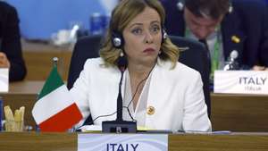 epa11729268 Italian Prime Minister Giorgia Meloni attends the second day of the G20 Summit of Heads of State, in Rio de Janeiro, Brazil, 19 November 2024. The G20 Summit brings together leaders from 55 nations and organizations on 18 and 19 November at the Museum of Modern Art in Rio de Janeiro.  EPA/SEBASTIAO MOREIRA
