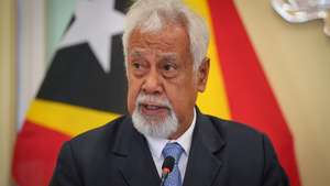 epa11752683 Timor-Leste's Prime Minister Xanana Gusmao speaks during a joint press conference at the Prime minister office in Putrajaya, Malaysia, 02 December 2024. Gusmao is on an official visit to Malaysia from 01 to 03 December 2024  EPA/VINCENT THIAN / POOL
