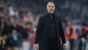 epa11752616 Monaco head coach Adi Hutter looks on during the French Ligue 1 soccer match between Olympique de Marseille and AS Monaco in Marseille, France, 01 December 2024.  EPA/GUILLAUME HORCAJUELO