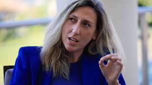 A deputada do Chega, Cristina Rodrigues, durante o almoço/comício de encerramento da IV Academia Política, em São Pedro do Sul, 15 de setembro de 2024. ESTELA SILVA/LUSA