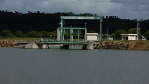 Barragem de Odeleite cheia devido às últimas chuvas de março, Castro Marim,18 de março de 2025. LUÍS FORRA/LUSA