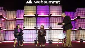 Belarusian opposition leader and human rights activist, Sviatlana Tsikhanouskaya (L), and the founder and CEO of Imaguru Ventures, Tania Marinich (C), attend the conference "Entrepreneurship as a human right" of the Web Summit Lisbon 2025, in Lisbon, Portugal, 11 November 2025. Web Summit 2025 is considered the largest technology conference in the world. The meeting brings together people from hundreds of fields: doctors who use apps to organize appointments, teachers interested in educational platforms, merchants looking to understand how digital technology attracts customers, designers, students seeking references, marketing professionals, researchers, curious minds, and even those who simply like to observe where the world is heading. ANTÓNIO PEDRO SANTOS/LUSA