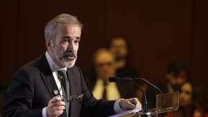 O ministro de Estado e dos Negócios Estrangeiros, Paulo Rangel, usa da palavra na abertura da conferência "O Futuro da Segurança da Europa", na Fundação Calouste Gulbenkian, em Lisboa, 27 de janeiro de 2026. MARCOS BORGA/LUSA