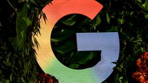 epa12518670 Google logo is seen during a press conference held by Google on the investment plan for Germany, in Berlin, Germany 11 November 2025.  EPA/Filip Singer