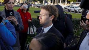 epa12754972 Mark Zuckerberg, Chief Executive Officer of Meta Platforms, arrives for a court appearance at the Los Angeles County Superior Court in downtown Los Angeles, California, USA, 18 February 2026. Zuckerberg appeared in connection with a civil lawsuit alleging that Meta's social media platforms engaged in anti-competitive practices contributing to mental health harms among minors.  EPA/CHRIS TORRES
