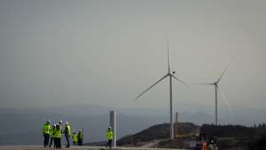 Obra da construção do Parque Eólico do Tâmega, em Salto, Montalegre, 04 de março de 2026. O Parque Eólico do Tâmega começa a produzir energia em junho, permitindo à Iberdrola combinar energia eólica e hídrica, num projeto considerado “pioneiro” e que funcionará em ligação com as barragens do Sistema Eletroprodutor do Tâmega. (ACOMPANHA TEXTO DA LUSA DO DIA 05 DE MARÇO DE 2026). PEDRO SARMENTO COSTA/LUSA