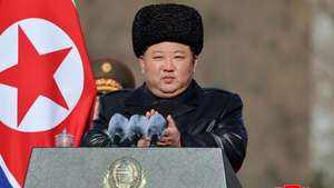 epa12718611 A photo released by the official North Korean Central News Agency (KCNA) shows North Korean leader Kim Jong Un (C) making a speech at the Ministry of National Defense to mark the 78th founding anniversary of the Korean People's Army (KPA) in Pyongyang, North Korea, 08 February 2026 (issued 09 February 2026). North Korea marks the 78th founding anniversary of the Korean People's Army (KPA) on 08 February.  EPA/KCNA  EDITORIAL USE ONLY