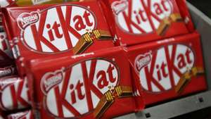 epa06909670 Four-fingered KitKat chocolate wafer bars are for sale in London, Britain, 25 July 2018. The European Court of Justice on 25 July 2018 dismissed an appel by Swiss confectionary company Nestle to register the shape of its four-finger Kit Kat as its trademark. It was only trademarkable if its shape was distinctive in all EU countries, which is not the case in Norway. Nestle has been trying since 2002 to establish a European trademark for their KitKat chocolate.  EPA/NEIL HALL