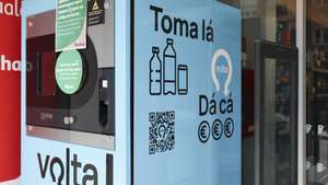 Máquina automática "Volta" de recolha de embalagens de bebidas não reutilizáveis