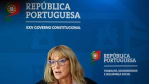 A ministra do Trabalho, Solidariedade e Segurança Social, Maria do Rosário Palma Ramalho, fala à imprensa após a reunião com a UGT - União Geral de Trabalhadores, para debater as alterações à legislação laboral na sede do ministério, em Lisboa, 23 de fevereiro de 2026. TIAGO PETINGA/LUSA