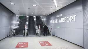 epa08303799 A general view almost deserted Helsinki airport during the coronavirus pandemic in Helsinki, Finland, 18 March 2020. Several European countries have closed borders, schools as well as public facilities, and have cancelled most major sports and entertainment events in order to prevent the spread of the SARS-CoV-2 coronavirus causing the Covid-19 disease.  EPA/KIMMO BRANDT
