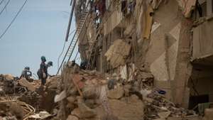 Destroços provocados pelos sismos na Venezuela
