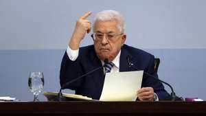 epa12956908 Palestinian National Authority President Mahmoud Abbas delivers a speech during the opening day of Fatah's eighth general congress in the West Bank city of Ramallah, 14 May 2026. The Fatah movement's general assembly is convening for the first time since 2016, to elect a new leadership, with sessions running from 14 to 16 May, and held simultaneously across four locations: Ramallah, Gaza, Cairo, and Beirut.  EPA/ALAA BADARNEH