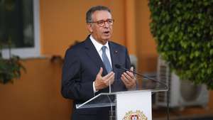 O Presidente da República, António José Seguro, intervém durante uma receção à Comunidade Portuguesa de Cabo Verde na Escola Portuguesa de Cabo Verde, na Cidade da Praia, Ilha de Santiago, Cabo Verde, 23 de julho de 2026. Esta é a primeira visita de Estado de António José Seguro e decorre a convite do Presidente da República de Cabo Verde, José Maria Neves. O programa da visita de três dias contempla o reforço da cooperação multilateral, particularmente no quadro da Parceria Especial entre Cabo Verde e a União Europeia. ANTÓNIO PEDRO SANTOS/LUSA